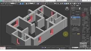 3D планировка в 3ds max из плана в AutoCad