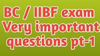 iibf exam questions//Very important questions for IIBF exam 2019