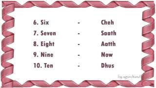 Learn Hindi through English - Numbers 1 to 10