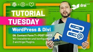 WordPress & Divi Tutorial 2022 Deutsch, 09: Contact Form 7, Postman SMTP Installation, Konfiguration