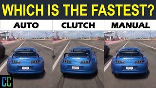 Forza Horizon 5: BEST Type of Shifting For Drag Racing!! Automatic vs. Manual vs. Manual With Clutch