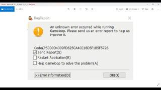 How to fix Gameloop Error Report code| NO bugs| work 100%