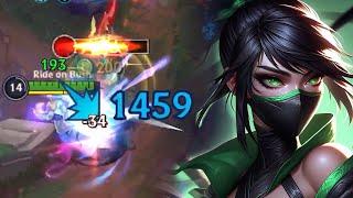 Wild Rift Akali 1459 Crit Damage One Shot Delete Gameplay in Season 15 (Build & Runes)