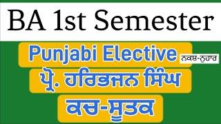 Nakash Nuhaar| Kach Sutak ( ਕਚ- ਸੂਤਕ ) | Harbhajan Singh | BA 1st sem | Pbi Elective | P.U |