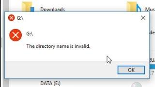 Fix Error "The directory name is invalid"