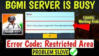 BGMI Area Restricted Error Slove | Code Restricted Area In BGMI |How To Fix Error Code Restrict Area
