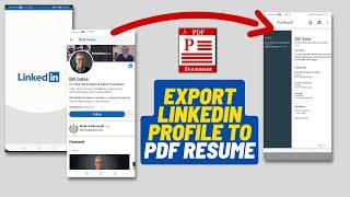 Download LinkedIn Profile as PDF Resume on Your Mobile Device