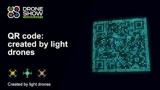 A scannable QR code of swarm light show drones
