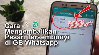 Cara mengembalikan chat yang disembunyikan di GB Whatsapp