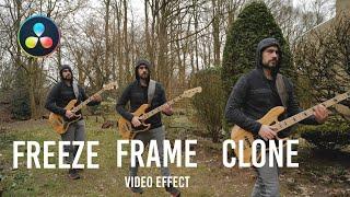 FREEZE FRAME CLONE Video Effect in Davinci Resolve - For Free or Easy and Fast with Adobe Photoshop