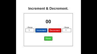 Increment & Decrement Number using JS according to Range.