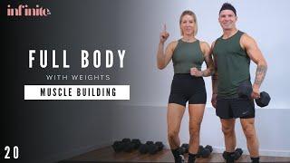 1 Hour FULL BODY WORKOUT with WEIGHTS | Strength & Muscle Building