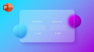 How To Create Animated Glassmorphism PowerPoint Infographic