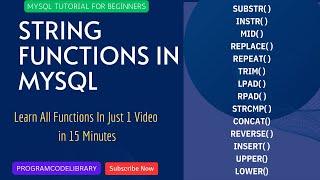 MySQL String Functions Complete Tutorial with Practical Examples