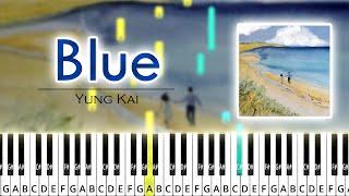 Yung Kai - Blue - Notes+Sheet+MIDI - EASY Piano Tutorial