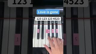 Love is gone (Piano Tutorial) #Shorts