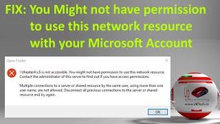 FIX: Admin Shares You might not have permission to use this network resource using Microsoft Account