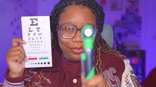 ASMR School Nurse Eye Exam - eye check, eye chart, follow my instructions, light test, color test