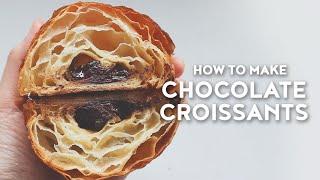 How to make Chocolate Croissants | Pain au Chocolat | Chocolatine Recipe