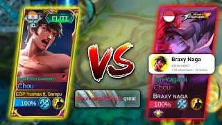 YUSHAA VS BRAXY NAGA|| (INTENSE BATTE ) CHOU VS CHOU - MOBILE LEGENDS