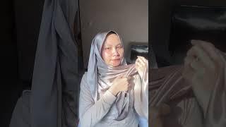 Tutorial hijab menutup dada tanpa jarum pentul, pashmina silk