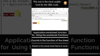 Trick_200How to Use CountA in VBA Fucntion#Excel #Expert #Shorts