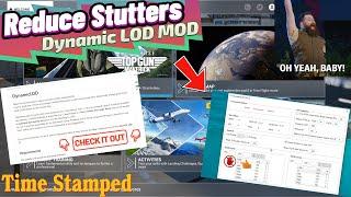 Msfs2020*Reduce Stutters-Dynamic LOD MOD*Increase Performance @ Airport & ON Approach-Full Tutorial