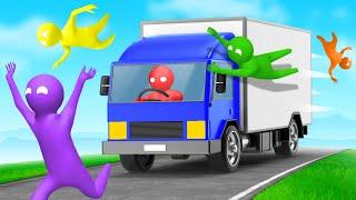 Friends vs 250MPH TRUCK in Gang Beasts