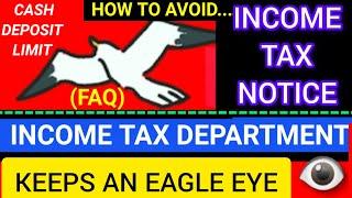 CASH DEPOSIT LIMIT IN BANK TO AVOID INCOME TAX NOTICE |  PART 1 |