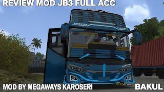 Review mod JB3 FULL ACC || BAKUL STROBO|| MOD BY MEGAWAYS KAROSERI || MOD BUSSID