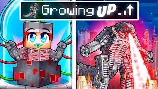 Growing Up as a MECHA GODZILLA in Minecraft!