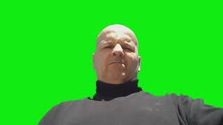 donald bulley action hero looking around 2 green screen