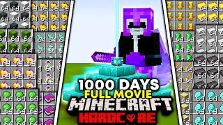 I Survived 1000 DAYS in Hardcore Minecraft in HINDI (Full Movie)
