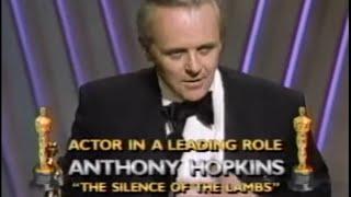 Anthony Hopkins wins Actor in a Leading Role for "The Silence of the Lambs"