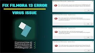 how to fix fexportview dll filmora 13 error missing file lost not found