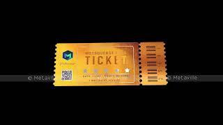 3D NFT ANIMATION #12:  Animated NFT Ticket  | 3D NFT Access Pass