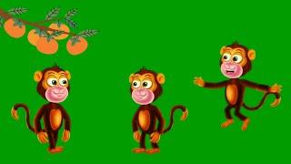 Jumping Monkey/Green Screen Monkey/Cartoon Green Screen/Green Screen Cartoon/Cartoon Monkey/Monkey