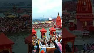 Witness the Devotional Magic of Ganga Aarti at Har ki Pauri  #ytshorts #shorts