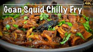 Goan squids chilly fry Recipe | Indian Chilly Squids | Squids Recipes | Calamaris