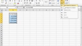 Sort Dates or Times - Excel 2010