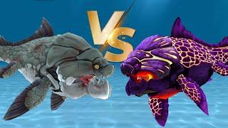 ENEMY DUNKLEOSTEUS VS SPACE DUNKLEOSTEUS - Hungry Shark Evolution VS Hungry Shark World