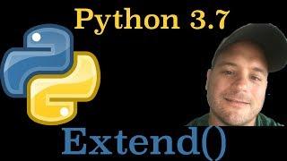 Python 3.7: Extend() List Method In Python