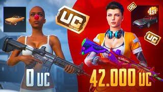 $42 000 UC!  ЛУЧШАЯ ПРОКАЧКА АККАУНТА ПОДПИСЧИКУ в PUBG MOBILE! 