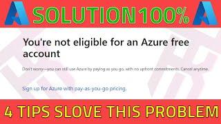 تفادي مشكلة غير مؤهل مايكروسوفت أزور | How to Slove you're Not Eligible Microsoft Azure