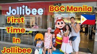 FIRST TIME IN JOLLIBEE BGC MANILA Family With Kids In The Philippines