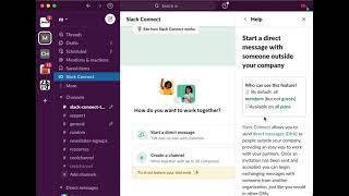 How to DM someone at another company via Slack Connect?