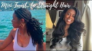 Do My Hair With Me | Mini Twist to Straight Hair