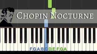 Chopin Nocturne Op 9 No 2 easy piano tutorial