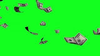 Green screen money raining