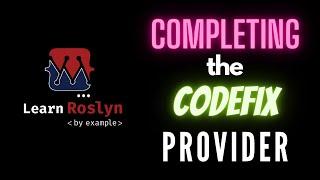 Completing the CodeFix provider